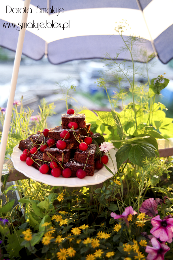 Brownie z czereśniami