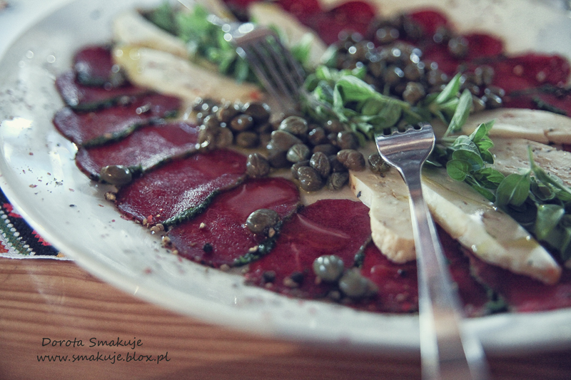 carpacio z polędwicy sarny