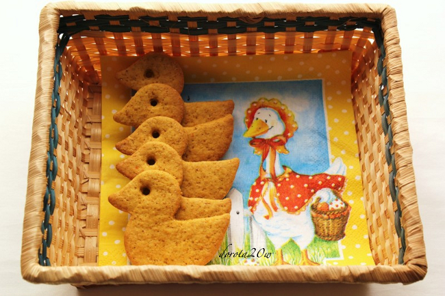 Marchewkowe kaczuszki – wielkanocne kruche ciasteczka