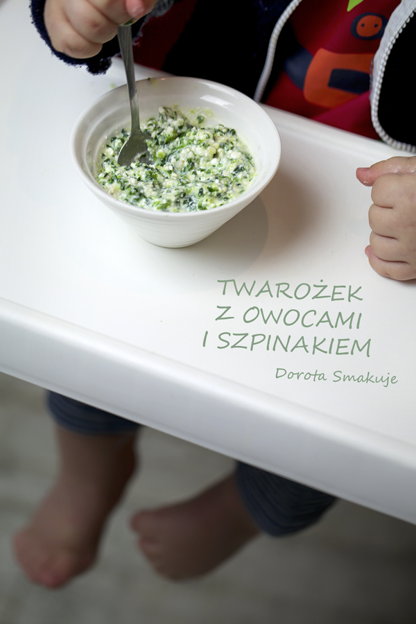 Serek z owocami i szpinakiem dla dzieci
