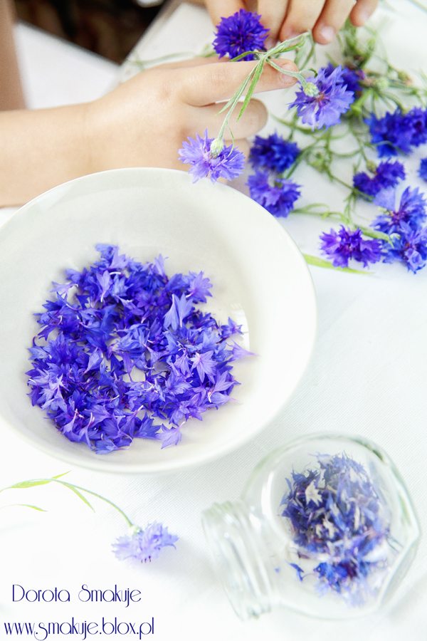 Suszone płatki chabrów