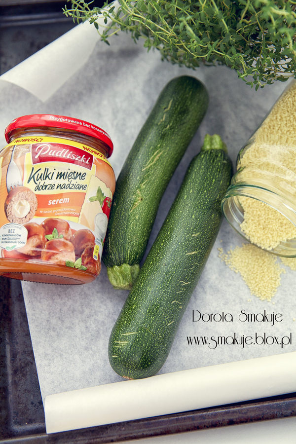 Zapiekane cukiniowe łódeczki z mięsem i kuskusem