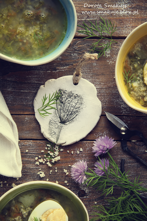 Zupa koperkowa z jajkiem i kaszą kuskus Zupa koperkowa z jajkiem i kaszą kuskus