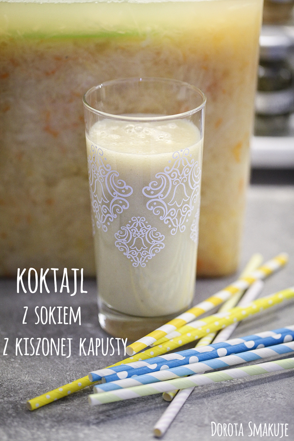Koktajl z sokiem z kiszonej kapusty