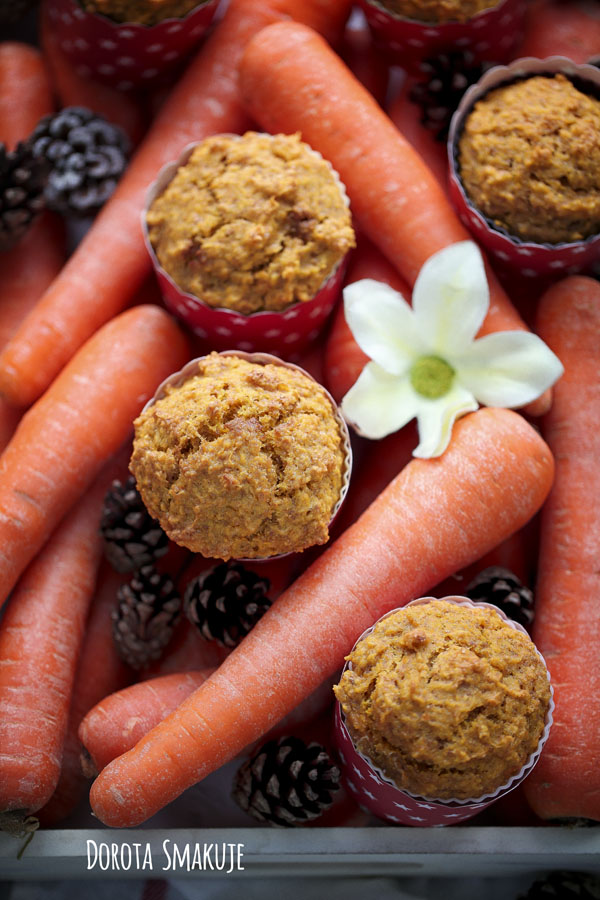 Muffinki marchewkowe z resztek z sokowirówki