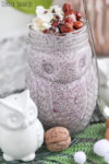 Peanut butter and jelly chia pudding