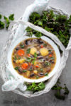 Zupa pieczarkowa z pokrzywą i amarantusem
