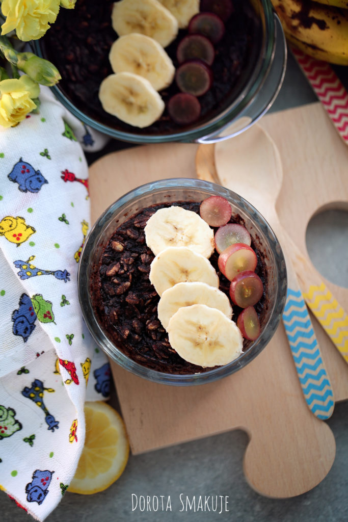 pieczona owsianka bananowa